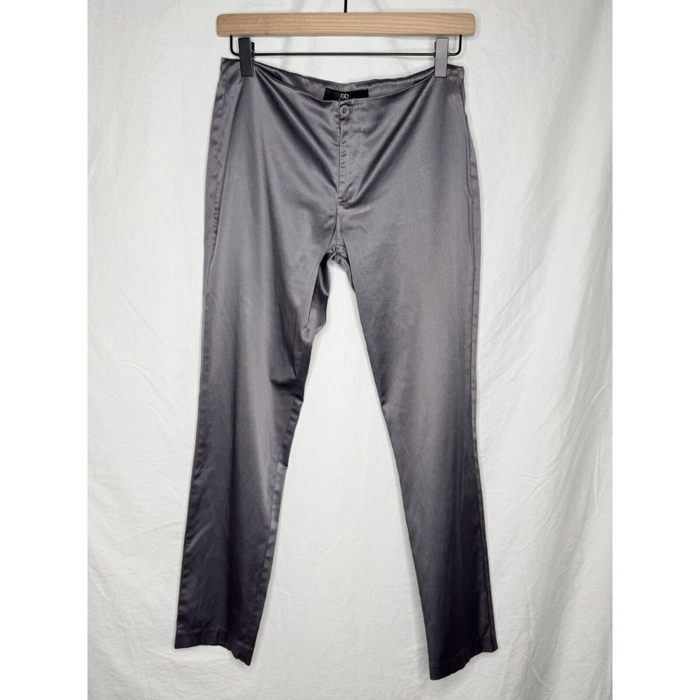 RGD Glam Works Women's Low Rise Satin Pants Gray Size 6 Made In Colombia